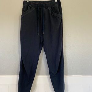 Black Lululemon sweatpants, jogger style. Large